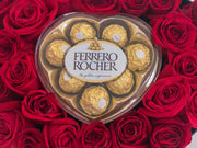 Caja Love Rose + Ferreros